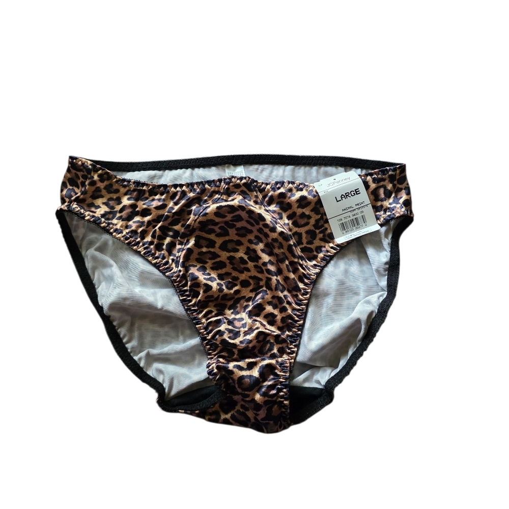 JCPenney vintage delicates Satin second skin Panties Size large nwt